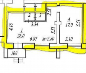 офис 46.3 кв м, этаж 1/10 Свердлова