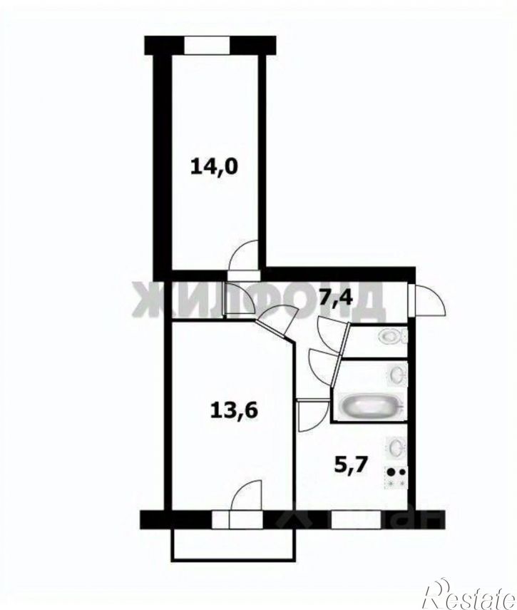 2-комн квартира ул Вокзальная, 52,  д. 52