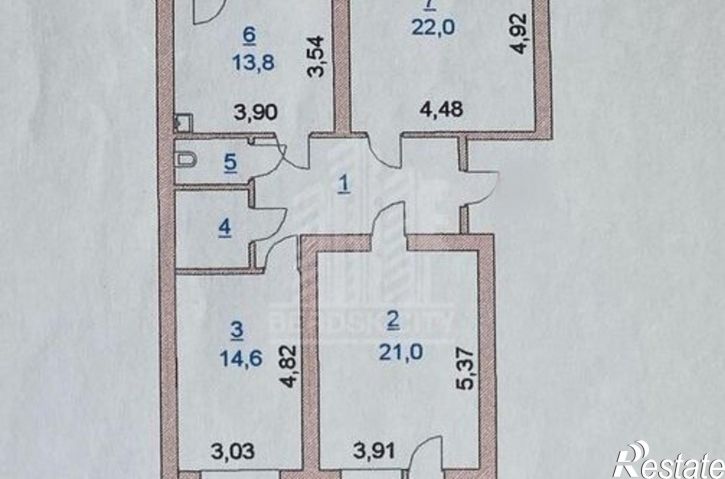 3-комн квартира Северный мкр, 19,  д. 19