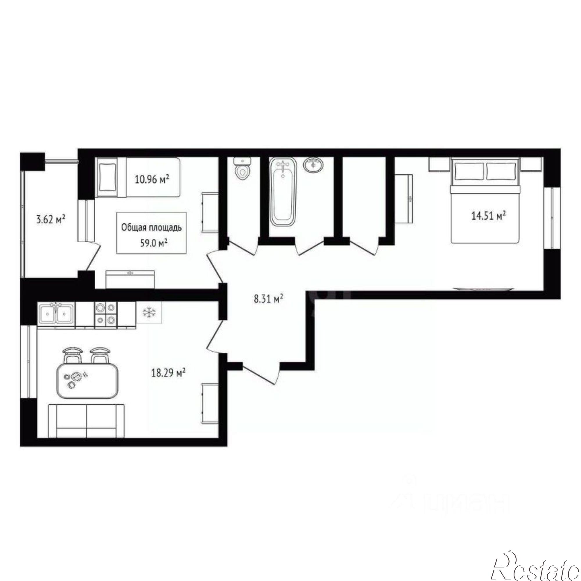 Купить квартиру за 6 760 000 рублей на ул Красная Сибирь, 120