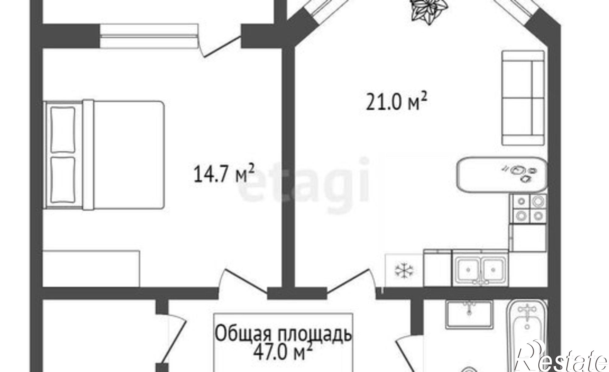Купить квартиру за 6 200 000 рублей на Рубиновый пер, 8