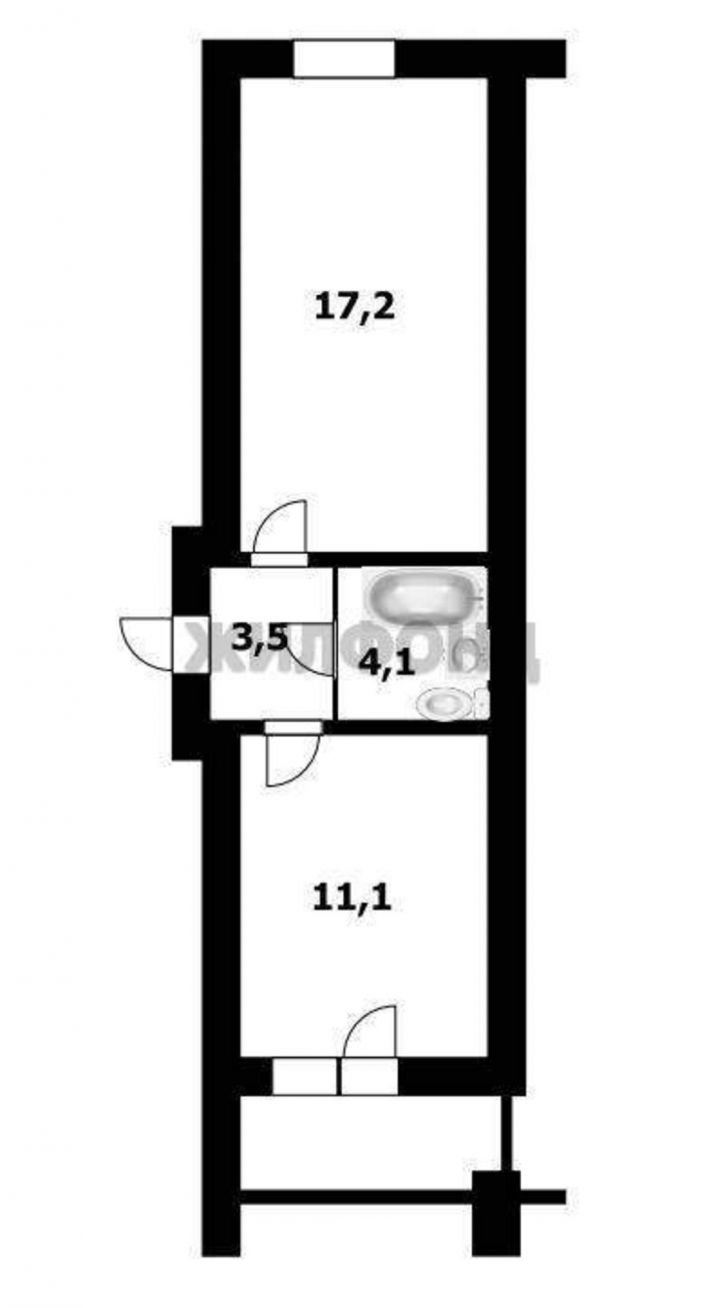 1-комн квартира Ключевая улица, д.61/1