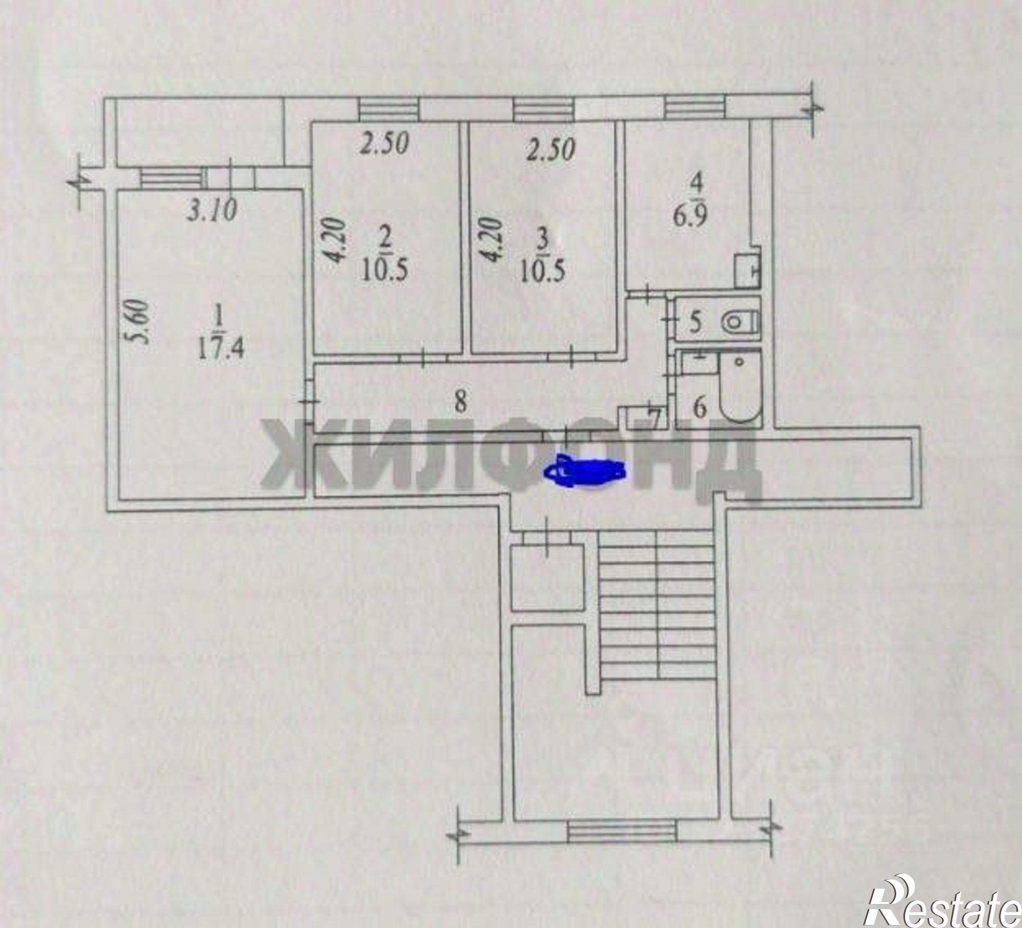 Купить квартиру за 5 570 000 рублей на ул Вокзальная, 2