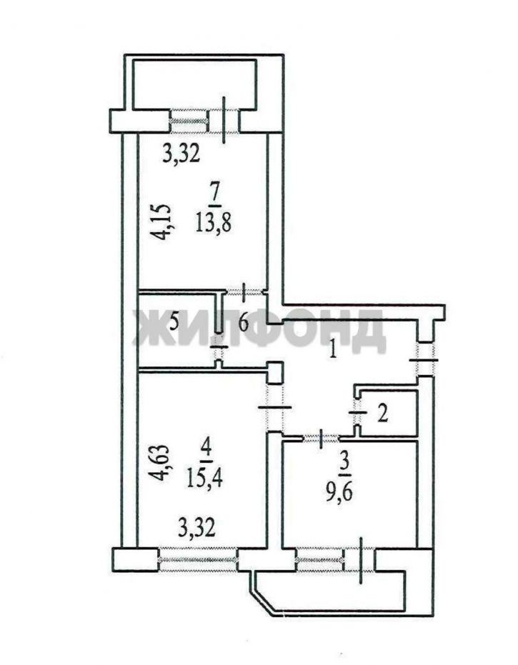 2-комн квартира 30 лет Победы улица, д.1