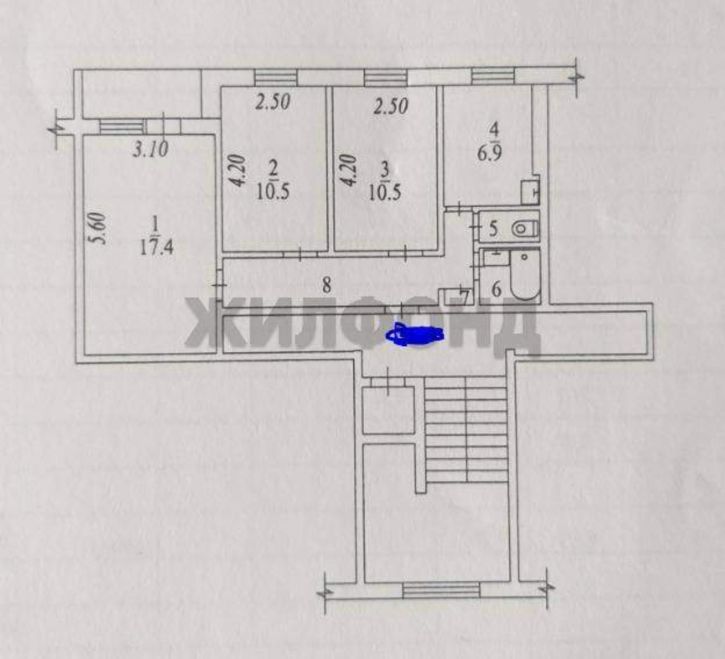 3-комн квартира Вокзальная улица, д.2