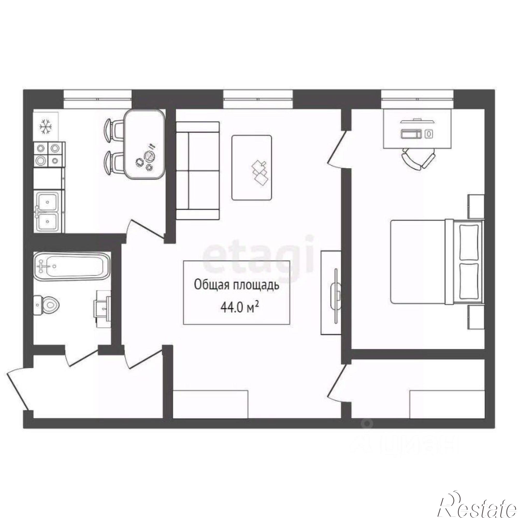 Купить квартиру за 5 950 000 рублей на улица Свердлова, 1
