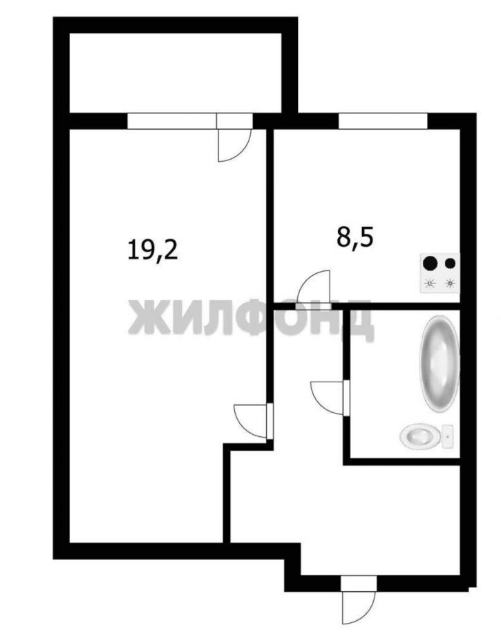 1-комн квартира Луговская улица, д.98