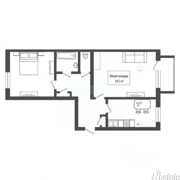 2-комн квартира городской округ Бердск