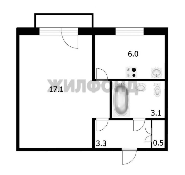 1-комн квартира Островского улица, д.105