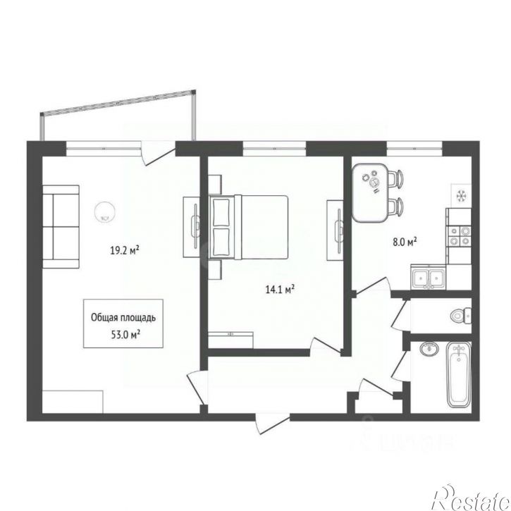 2-комн квартира Комсомольская улица, 24,  д. 24