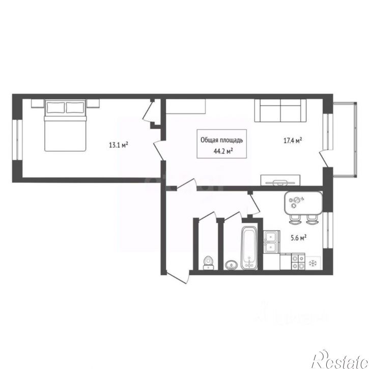 2-комн квартира ул Микрорайон, 28,  д. 28