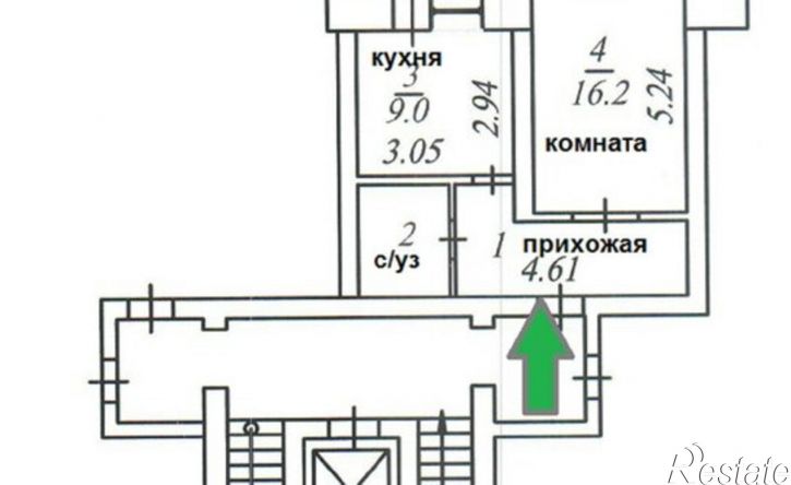 1-комн квартира ул Боровая, 4/3,  д. 4/3