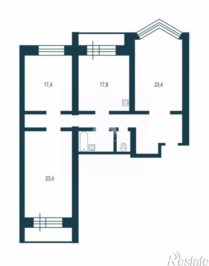 3-комн квартира ул Ленина, 43А,  д. 43А