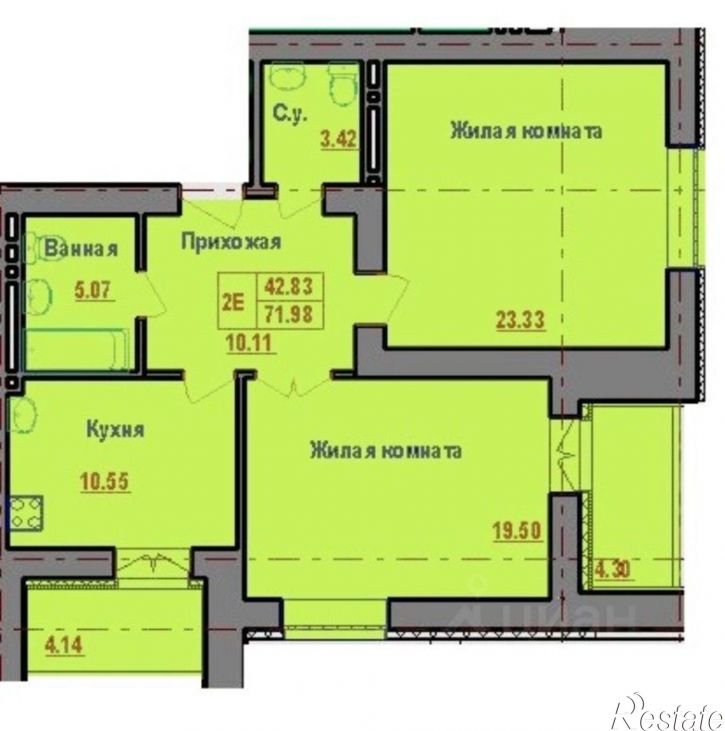 2-комн квартира ул Попова, 11/2,  д. 11/2