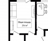 1-комн, 29кв м, этаж 3/5 Вокзальная улица, 20