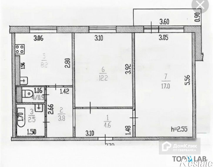 2-комн квартира Комсомольская улица, 24,  д. 24