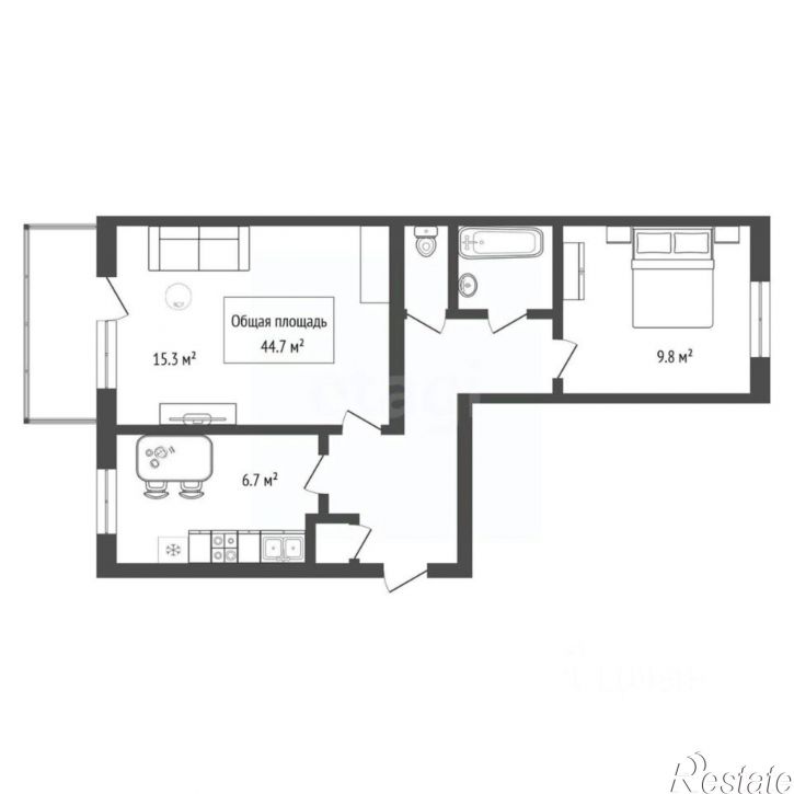 2-комн квартира ул Микрорайон, 48,  д. 48