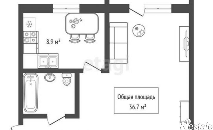 1-комн квартира ул Ключевая, 61/1,  д. 61/1
