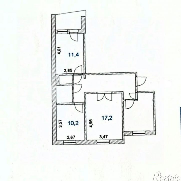 3-комн квартира ул Комсомольская, 24,  д. 24