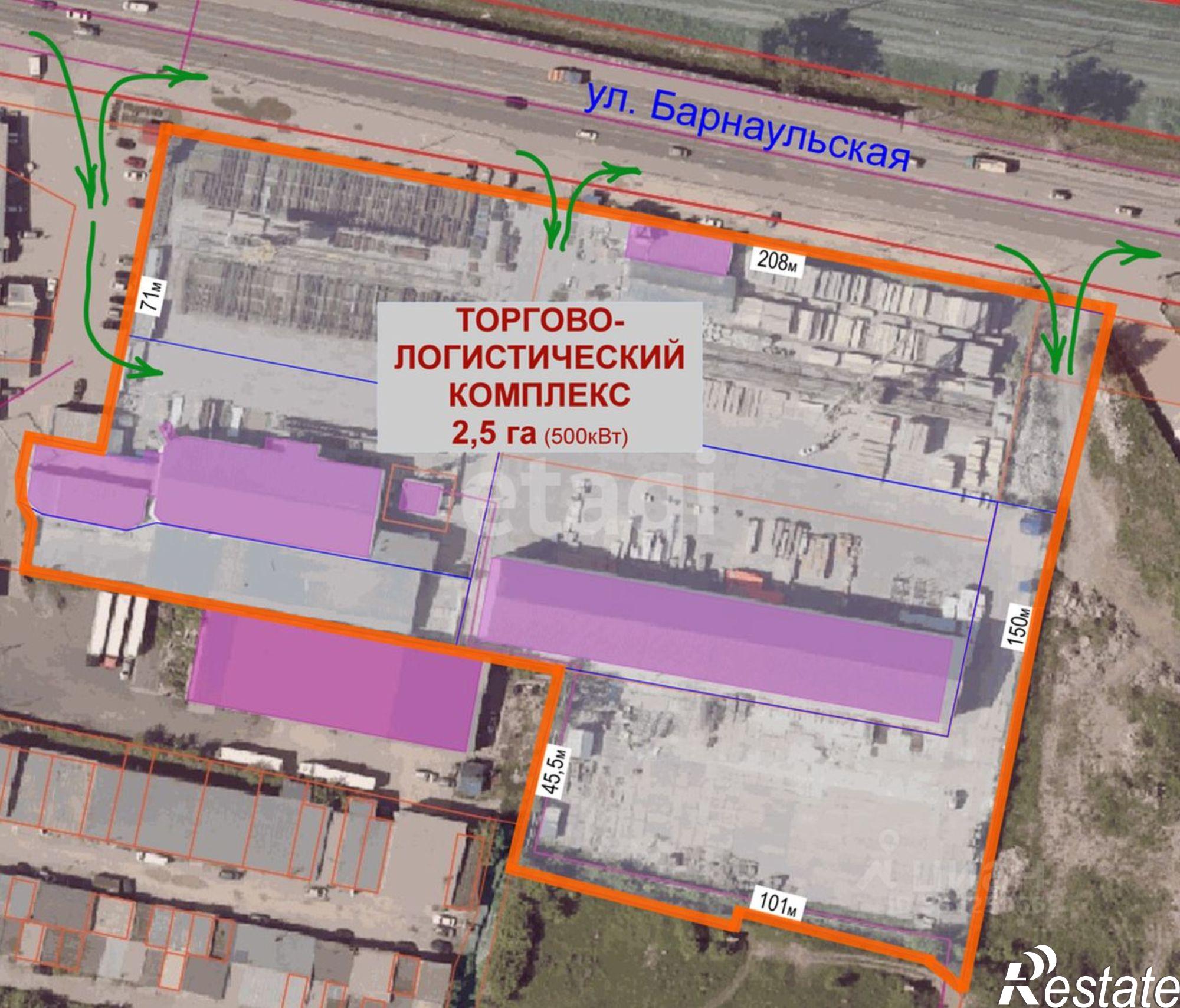 Купить торговое помещение за 250 002 000 рублей на ул Промышленная, 2Б