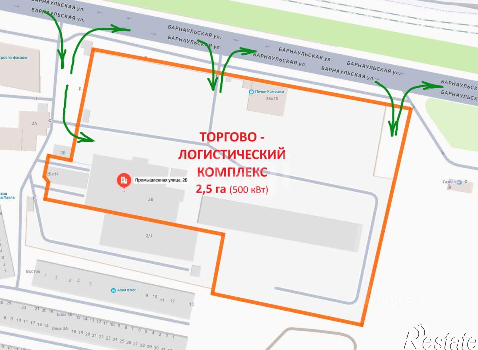 Купить торговое помещение за 250 002 000 рублей на ул Промышленная, 2Б
