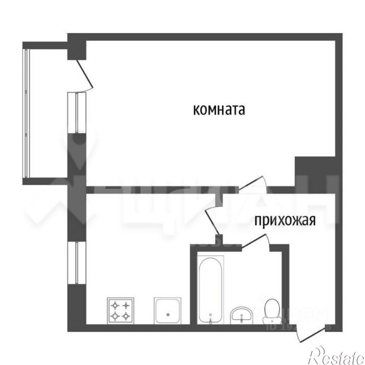 1-комн квартира ул Рогачева, 4,  д. 4