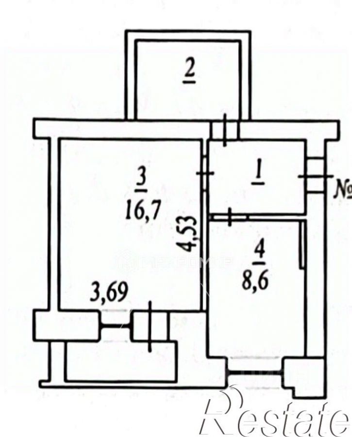 1-комн квартира улица Олега Кошевого, 6,  д. 6