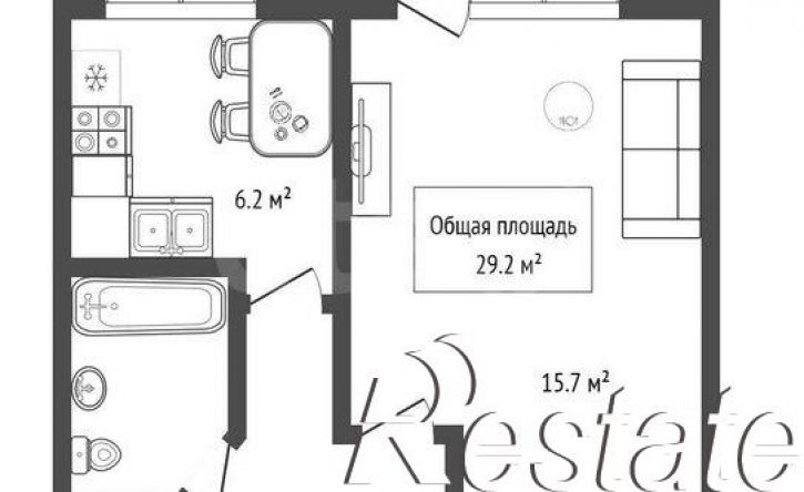 1-комн квартира ул Микрорайон, 59,  д. 59
