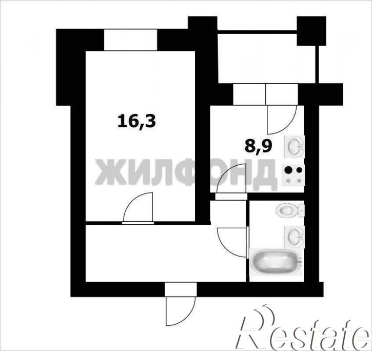 1-комн квартира Боровая улица, д.4/9