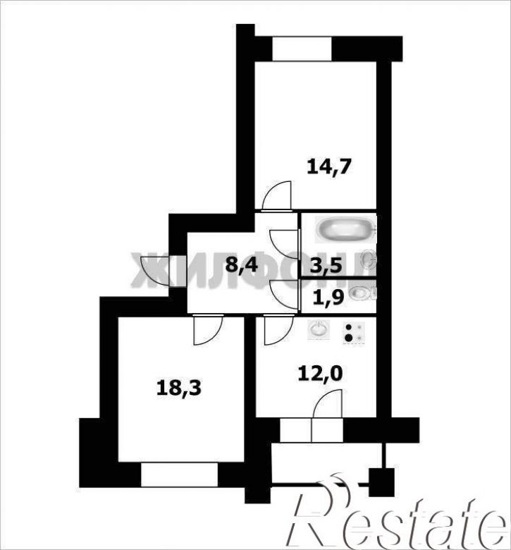 2-комн квартира Красная Сибирь улица, д.132