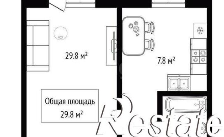 1-комн квартира территория Бердский санаторий, 36